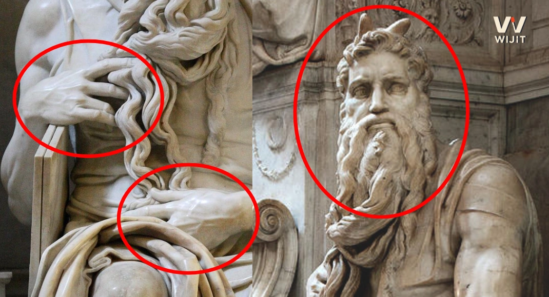 ประติมากรรม โมเสส (Moses) โดดเด่น